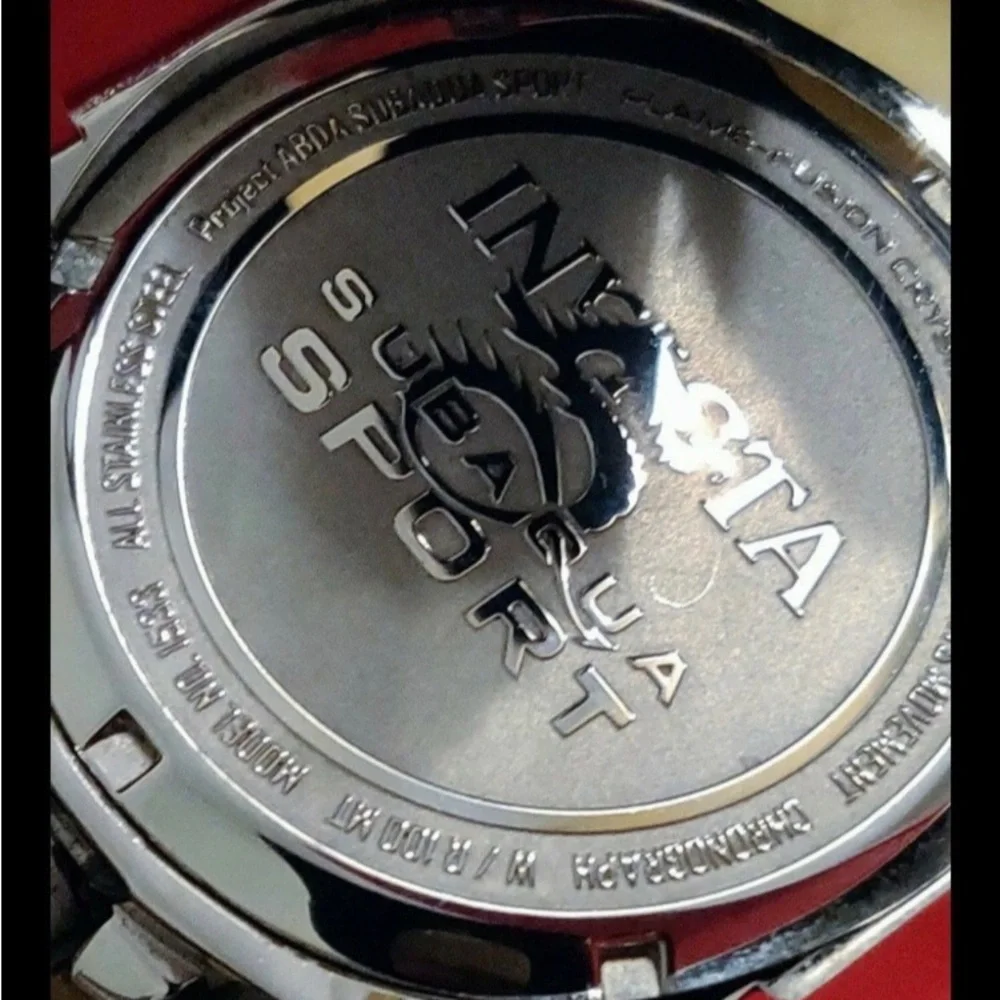 Invicta Subaqua Sporty Red Swiss Chrono Men's Watch